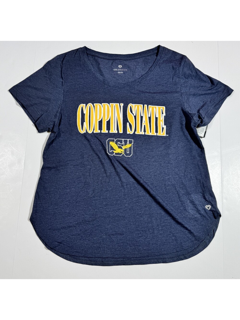 Coppin State University Eagles Navy Blue T-Shirt Womens L NWT